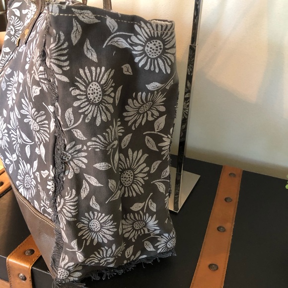 Anemone weekender Tote Bag Upcycled Canvas C-2623 - Picture 7 of 7